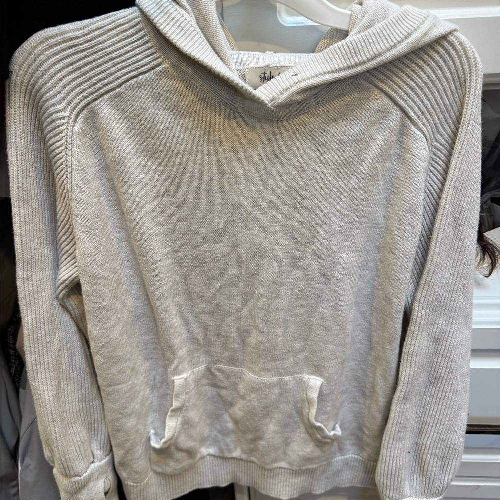 Style & Co. Light Gray Cowl Neck Sweater